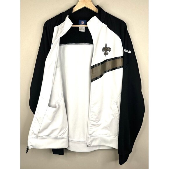 Reebok New Orleans Saints NFL Football Jacket Full-Zip Soft Shell Mens Size L - Picture 3 of 11
